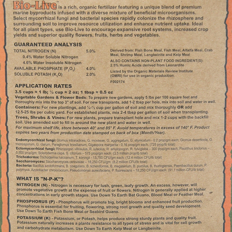 Bio-Live 5-4-2 (25 Lb Bag) 4 Bio-Live 5-4-2 (25 Lb Bag) - Billede 2