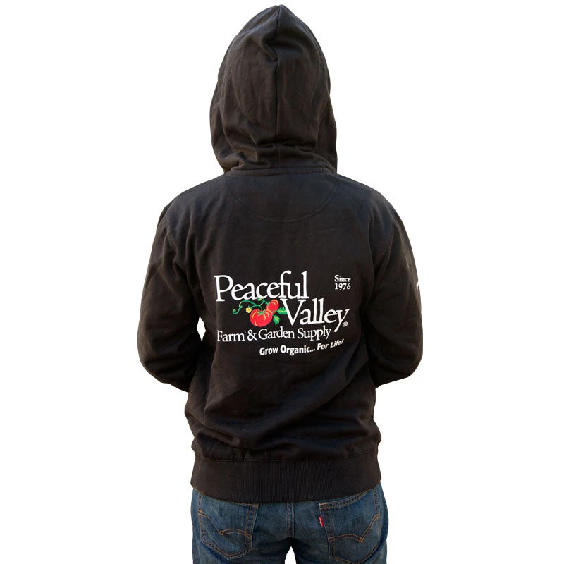 Peaceful Valley Hooded Zipper Sweatshirt - Large (Black) 4 Peaceful Valley Hooded Zipper Sweatshirt - Large (Black) - Billede 2