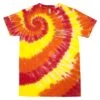 Peaceful Valley's Organic T Shirt Tie Dye Red/Orange/Yellow (Large) -Felco Butik peaceful valley s organic t shirt tie dye red orange yellow large