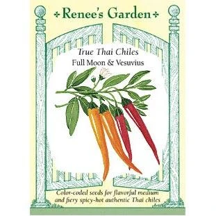 Renee's Garden Pepper Chile Thai Duo Orange Full Moon & Red Vesuvius 3 Renee's Garden Pepper Chile Thai Duo Orange Full Moon & Red Vesuvius